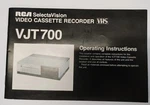 Rca VJT700 Selectavision Video Cassette Recorder Operating Instructions 1983 Good. Price: $20.00.