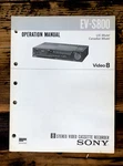 Sony EV-S800 Video Vcr Owner / Operation Manual *original* Unspecified. Price: $19.97.
