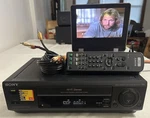 Sony SLV-675HF Vcr 4-HEAD Hi-fi Stereo Vhs Player Tested With Remote & Cord Used. Price: $99.99.