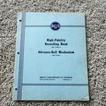 Rca High-fidelity Advance-ball Mechanism Manual MI-11850-C MI-11851 Very. Price: $200.00.