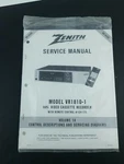 Zenith Service Manual Models VR1810-1 Vhs Video Cassette Recorder Vol 1A F2 Good. Price: $12.41.