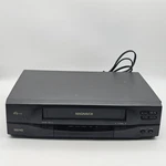 Magnavox VRU242AT01 4-HEAD Hi-fi Vcr Player, Powers On, Stuck Tape, For Parts. Price: $19.95.