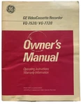 1988 VG-7520 VG-7720 Vcr Owners Manual, 32 Pages, Genuine, Original, Vintage Very. Price: $49.99.
