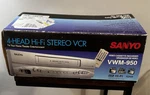 Sanyo VWM-950 Vhs Player 4-HEAD Hi-fi Stereo Vcr New Rare Find Open Box. Price: $164.99.