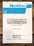 Quasar VHQ460 Vcr Owners / User Manual *original* Unspecified. Price: $19.97.