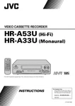 Jvc HR-A33U HR-A53U Vcr Owners Instruction Manual Reprint New. Price: $22.24.