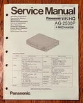 Panasonic Vintage Industrial Vcr AG-2530P Original Factory Service Manual Like. Price: $20.00.