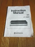 Hitachi VT-74AY Instruction Guide Only Manual For Vhs Video Deck Booklet Good. Price: $10.95.