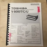 Toshiba Service Manual For The V-8000 Vcr Video Cassette Recorder Beta Very. Price: $28.98.