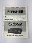 Fisher Service Manual Vol FVH-930 Video Cassette Recorder WM-15843 Jan 86 Very. Price: $19.99.