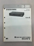 Sony EV-S800 Original Operation Manual Free Shipping Good. Price: $12.00.