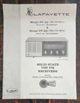 Lafayette PF-30 PF-60 Solid State Vhf Fm Receiver Install Operating Instructions Brand. Price: $29.99.