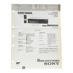 Sony Super Betamax SL-810D, S680D Video Cassette Recorder Service Manual Good. Price: $13.99.