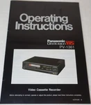 Panasonic Omnivision PV-1361 Vcr Original Operating Instructions Manual Acceptable. Price: $17.00.