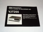 Rca Selectavision Vcr VJT255 1983 Vintage Operating Instructions Manual Acceptable. Price: $19.99.