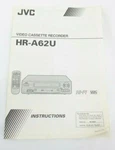 Jvc HR-A62U Vcr Owners Instruction Manual Tf Used. Price: $17.98.