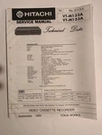 Hitachi VT-M132A/M133A NO.3119E Video Cassette Recorder Manual Good. Price: $24.95.
