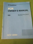 Vintage Goldstar Vhs Video Cassette Recorder Vcr GHV-1265M Owners Manual Good. Price: $8.00.