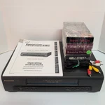 Panasonic Vcr PV-7450 Blue Line Vhs 4-HEAD Manual + Tapes Tested Works No Remote Used. Price: $67.99.
