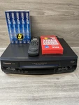 Panasonic Vcr PV-8455S, Head Cleaner And Blank Tapes Tested Used. Price: $67.50.