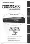 Panasonic PV-8401 Vcr Owners Instruction Manual Brand. Price: $22.24.