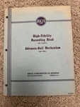 Rca High-fidelity Recording Head Advance-ball Mechanism Manual MI-11850-C Very. Price: $50.00.