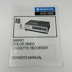 Sanyo Vcr 4300 Beta Video Cassette Recorder Owner's Manual With Original Receipt Very. Price: $20.00.
