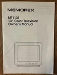 Vintage Memorex Gaming Tv Owners Manual Crt Color Model MT1131 Book Good. Price: $19.85.