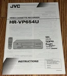 Jvc HR-VP654U Video Cassette Recorder Instructions Good. Price: $16.99.