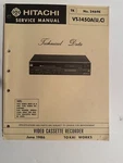 Hitachi VT-1450A NO.2469E Video Cassette Recorder Service Manual Good. Price: $24.95.