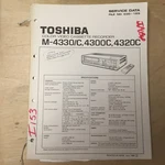 Toshiba Service Manual For M-4330 M-4300C M-4320C Vcr Video Cassette Recorder Very. Price: $17.98.