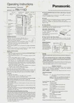 Original Panasonic RN-115D Microcassette Recorder Operating Instructions Vintage Like. Price: $6.49.