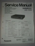 Panasonic Service Manual Vcr AG-1230 Unspecified. Price: $22.95.