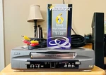 Vtg Sanyo VWM-677 Vhs Vcr Player Recorder W/av Cables & Tape Tested Works Used. Price: $42.95.