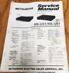 Mitsubishi HS-U31/HS-U51 Video Recorder Service Manual Photo Copy Acceptable. Price: $9.00.