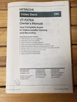 Hitachi VT-F370A Video Deck Owner's Manual 1993 Good. Price: $15.00.