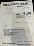 Orig. Sharp VC-A422U VC-H822U Vcr Repair & Service Manual 1497 2785 *original* Very. Price: $27.99.