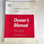 Ge Video Cassette Recorder VG-7500 Owner's Manual Operating Instructions *oe* Good. Price: $14.99.