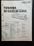 Original Toshiba Color Video Cassette Recorder M-6450, M6455 Service Data Manual Good. Price: $9.88.