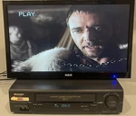 Sharp 4-HEAD Video Cassette Recorder Player VC-A5833U W Remote/av Cables Used. Price: $40.37.