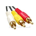 6FT 3-RCA Red White Yellow Composite Stereo Audio Video Av Cable Cord Vcr Dvd New. Price: $5.49.