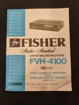 Vintage 1986 Fisher FVH-4100 Vcr Operating Instructions Manual Original RVR-4100 Good. Price: $5.99.