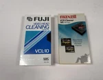 Fuji Maxell Vhs Vcr Cleaner Lot 2 Video Head Cleaning Tapes New Sealed VCL-10U. Price: $22.99.