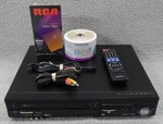 Panasonic Dvd Vcr Combo Player Bundle Vhs To Recorder Remote 1080P DMR-EZ48V Used. Price: $399.99.