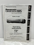 Panasonic Omnivisionvcr Operating Instructions Booklet Manual For Model PV-V8661 Brand. Price: $9.95.