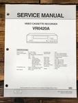 Orion VR0420A Vcr Service Manual *original* Unspecified. Price: $19.97.