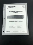 Zenith Technical Reference Manual Model VRG180 Vhs Video Cassette Recorder F1 Good. Price: $12.41.