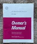 Ge 1988 Video Cassette Recorder VG-7500 Owner's Manual Instructions Like. Price: $14.99.
