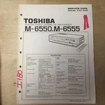 Toshiba Service Manual For The M-6550 M-6555 Vcr Video Cassette Recorder Very. Price: $25.98.