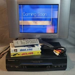 Panasonic PV-9455S 4-HEAD Hi-fi Stereo Vcr W Remote Tapes Cables Heads Cleaned! Used. Price: $99.98.